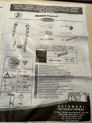 Portabicicletas bola remolque plataforma 2