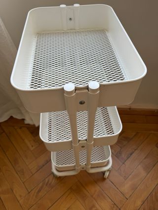 Carrito organizador blanco con ruedas