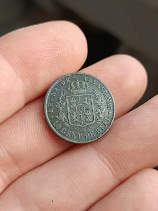 10 Céntimos de Real 1857 Isabel II