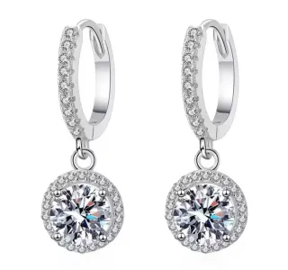 Pendientes Moissanita Aro Circonitas