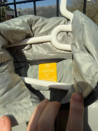 Nuevo / Cazadora Puffer Nike x Nocta Talla M Gris