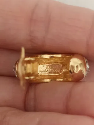 Pendientes firmados clip semi aro Made in Italy