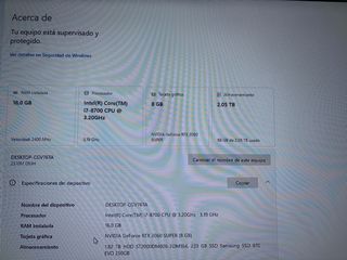 PC Gaming RTX 2060 Super i7 16GB RAM 2TB