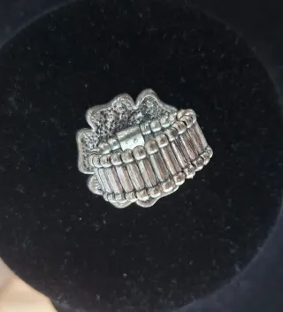 Anillo Flor Cristal Strass Plata