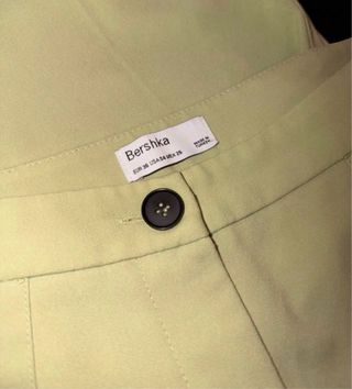 Pantalones anchos verde claro