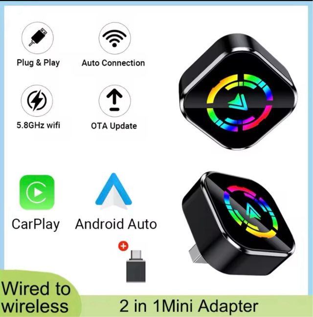 Adaptador WiFi CarPlay y Android Auto