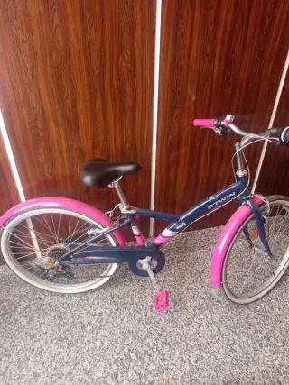 Bicicleta Niña B'TWIN Rosa y Azul