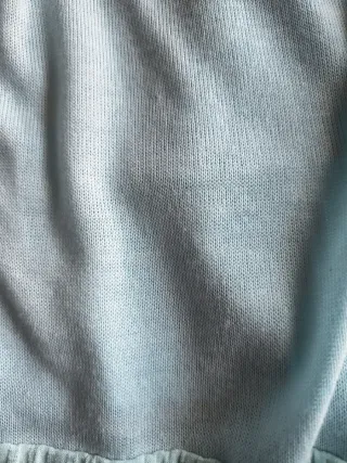 Conjunto azul  celeste 2 piezas Top + Jersey fino