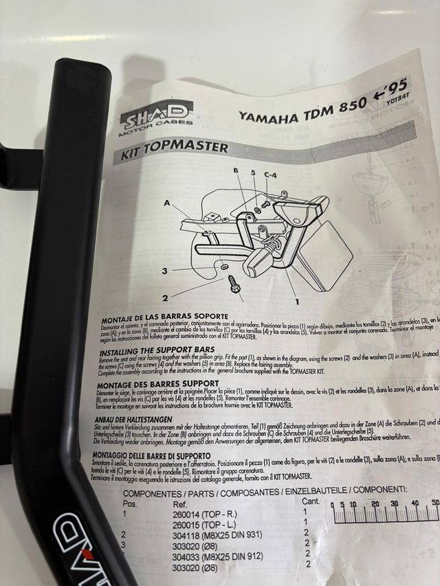 Soporte Baúl Shad Yamaha TDM 850