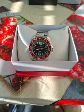 Orologio Laurens Uomo Rosso Argento