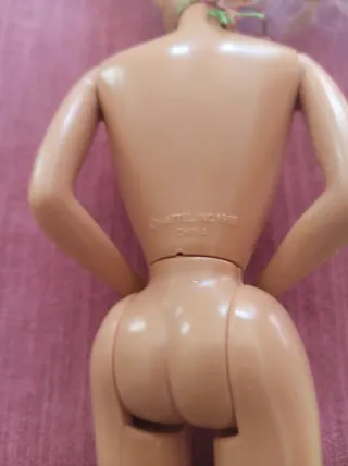 Muñeca Barbie Años 80 Vestido Cuadros