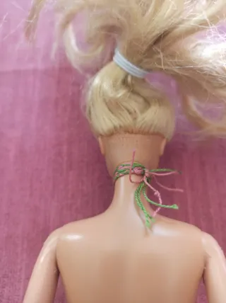 Muñeca Barbie Años 80 Vestido Cuadros