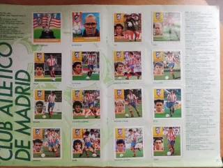 Álbum Liga Fútbol 92/93,faltan 7 cromos.