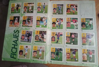Álbum Liga Fútbol 92/93,faltan 7 cromos.