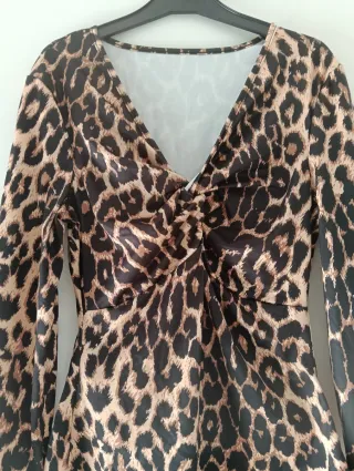 Camisola com padrão leopardo