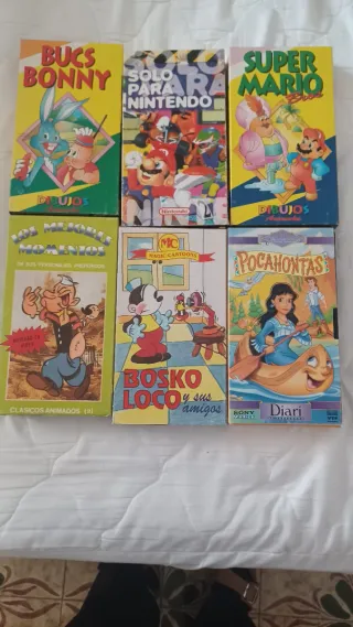 Lote 6 Películas VHS Dibujos Animados