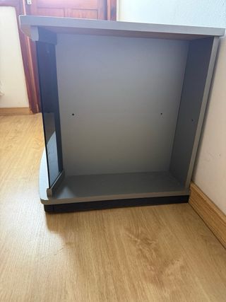 Mesa TV cristal y madera