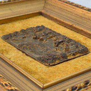 Antica Placca in Bronzo con Scena di Genere XIX