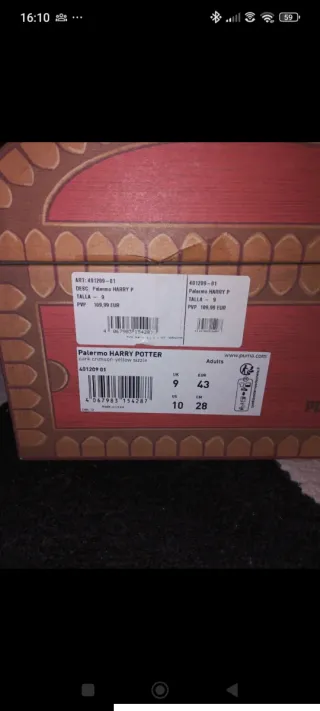 Zapatillas Puma Palermo Harry Potter Rojas