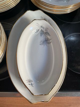 Vajilla Porcelana Clásica Dorada