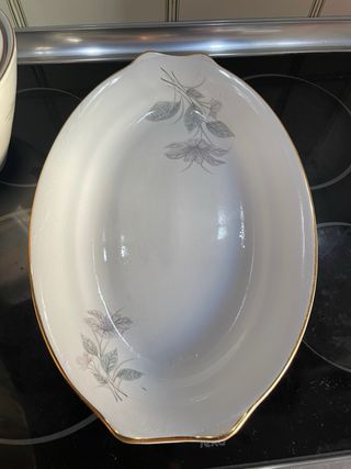 Vajilla Porcelana Clásica Dorada