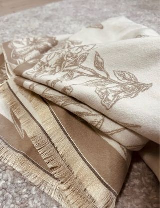 Pañuelo Bufanda 100% Cachemira Beige 65x185c