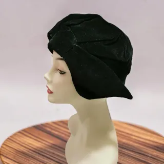 Sombrero Frances vintage  terciopelo años 30