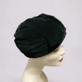 Sombrero Frances vintage  terciopelo años 30