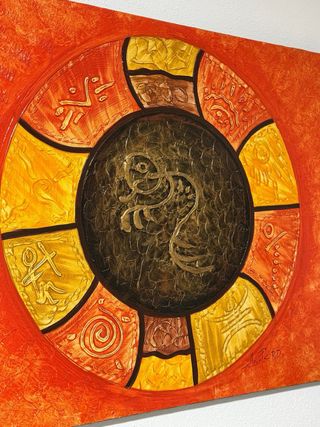 Cuadro Arte Tahino 100x70 cm