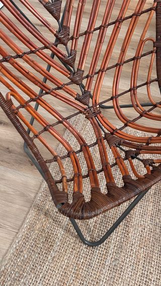 Silla Mariposa Ratán y Metal