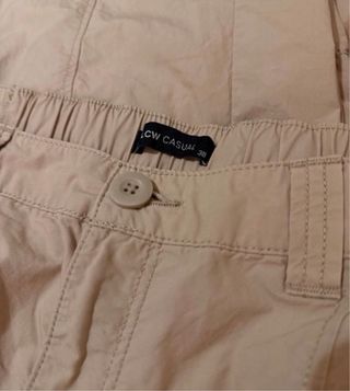 Pantalones cargo beige