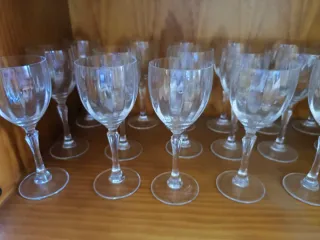 Copas de cristal tallado