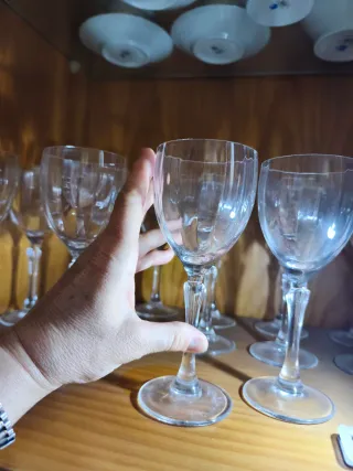 Copas de cristal tallado