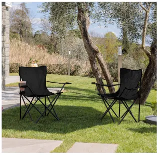 Pack 4 Sillas Verdes Plegables Portavasos