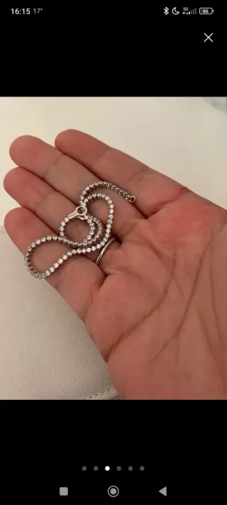 Pulsera tenis oro blanco 18k circonitas