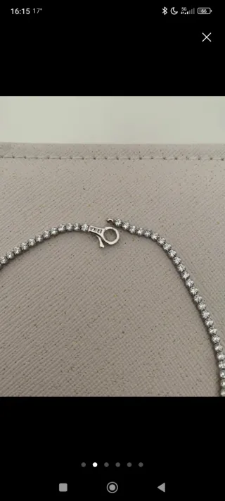 Pulsera tenis oro blanco 18k circonitas