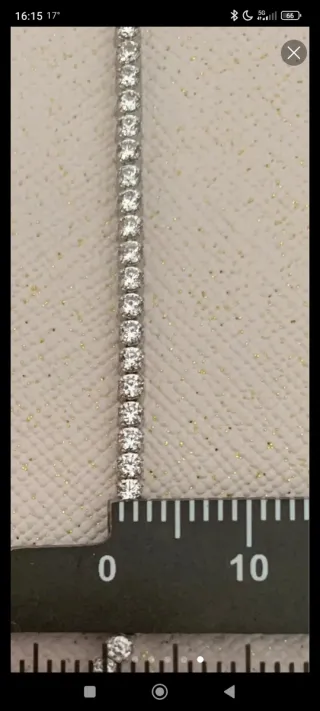 Pulsera tenis oro blanco 18k circonitas