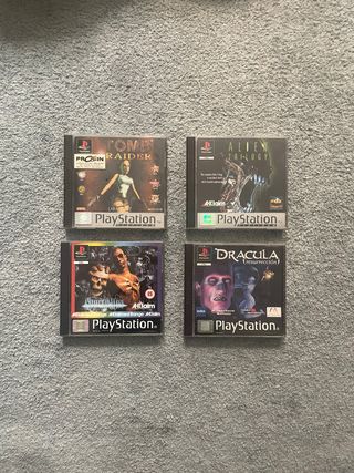 Lote 4 Juegos PS1: Tomb Raider, Alien Trilogy, M.U