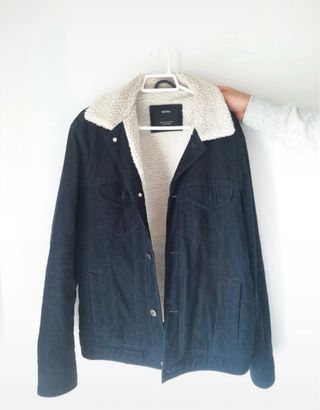 Chaqueta Zara Hombre S Borrego Azul