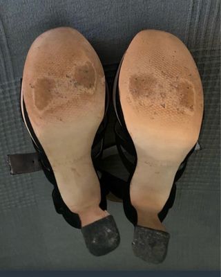 Sandalias tacón Zara negras talla 36