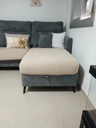 Sofá cama chaise longue gris.francesbañon