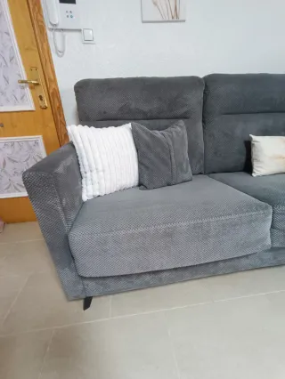 Sofá cama chaise longue gris.francesbañon