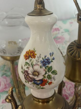 Lámpara de techo cerámica floral