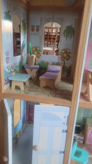 Casa de muñecas grande de madera