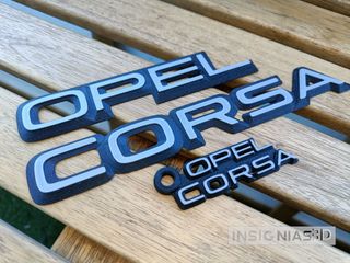 Emblema Opel Corsa A. Anagrama Opel Corsa A.
