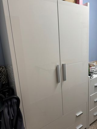 Ropero alto brillo blanco