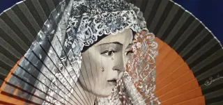 Abanico Macarena pintado a mano