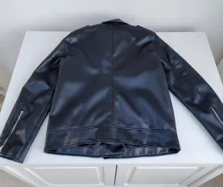 Chaqueta Cuero Negra Lefties Talla M