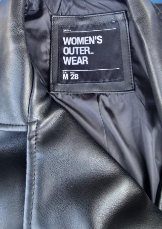 Chaqueta Cuero Negra Lefties Talla M