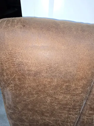 Divano 1,50m in pelle sintetica marrone